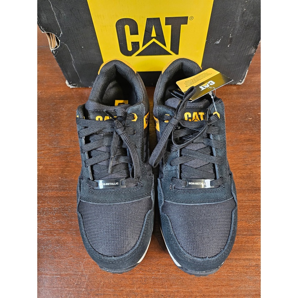 Caterpillar Invader Composite Toe Work Shoes Womans 7 Black New Safety Sneakers